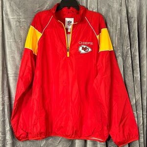 NFL Kansas City Chiefs Football Pullover Windbreaker Men’s Size XXL